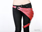 Tri Zipper Backpack Fanny Pack and Hip Bag in Red Leather w/ Pewter Hardware