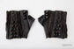 Beastly Leather & Snakeskin Fingerless Gloves